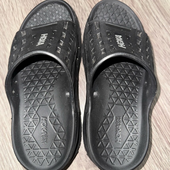 Hoka Black Slide Sandals W6 - Picture 3 of 10